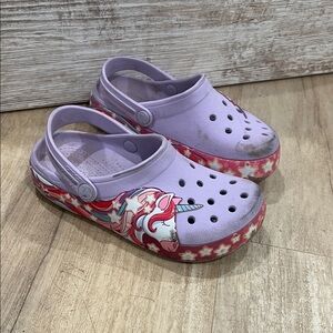 CROCS Kids Unicorn Clogs - Lavender and Pink